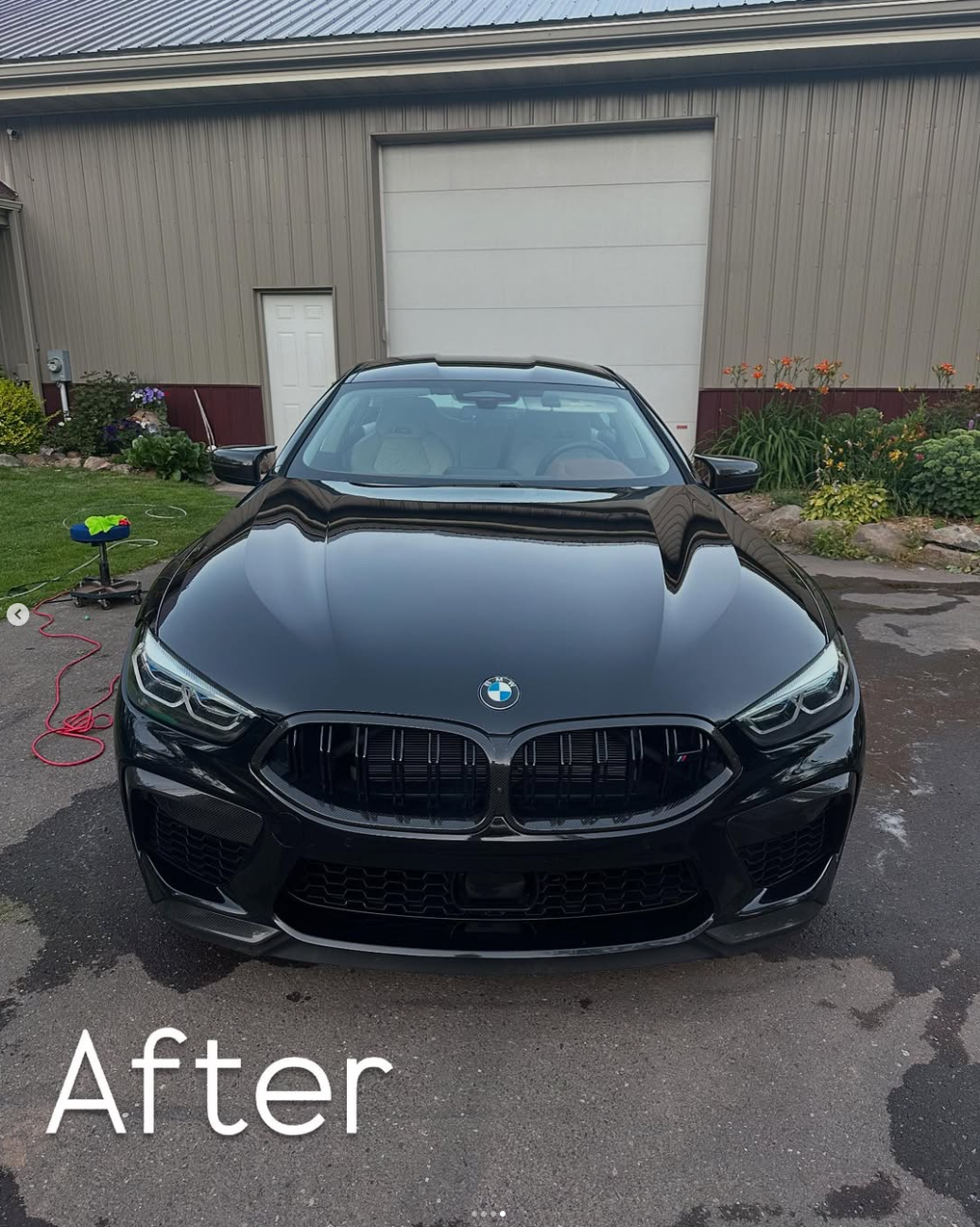 BMW M8 — After Claybar + Polish